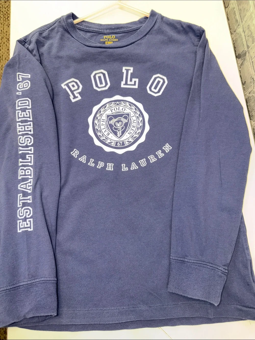 Polo by Ralph Lauren Kids Long-Sleeve Navy Graphic Tee